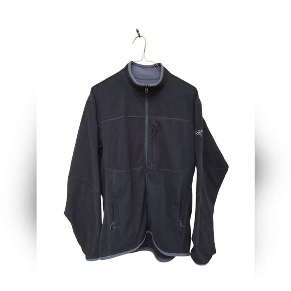 Arcteryx Fleece Jacket Polartec Black M Arc'teryx made in Canada, rare - Picture 1 of 5